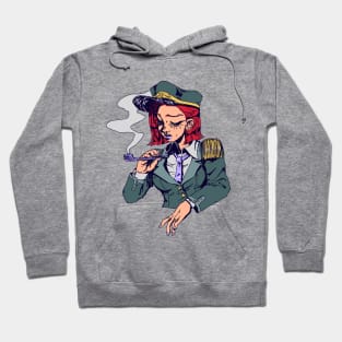 Pipe Smoking Sailor Girl Hoodie